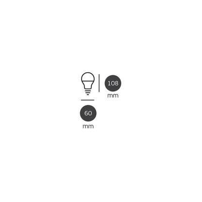 VK Light Classic Plastic E27 LED žarulja, ø60, 9W