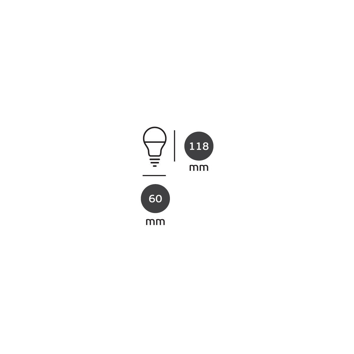 VK Light Classic Plastic E27 LED žarulja, 1450 lm, ø60, 15 W