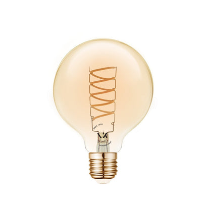 VK Light spirala žarulja s LED filamentom u jantarnoj boji – G80, E27, 2200K, 4,5 W, dimabilna