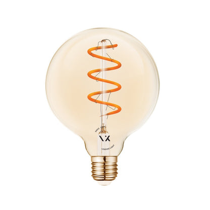 VK Light spirala žarulja s LED filamentom u jantarnoj boji – G95, E27, 2200K, 4,5 W, dimabilna