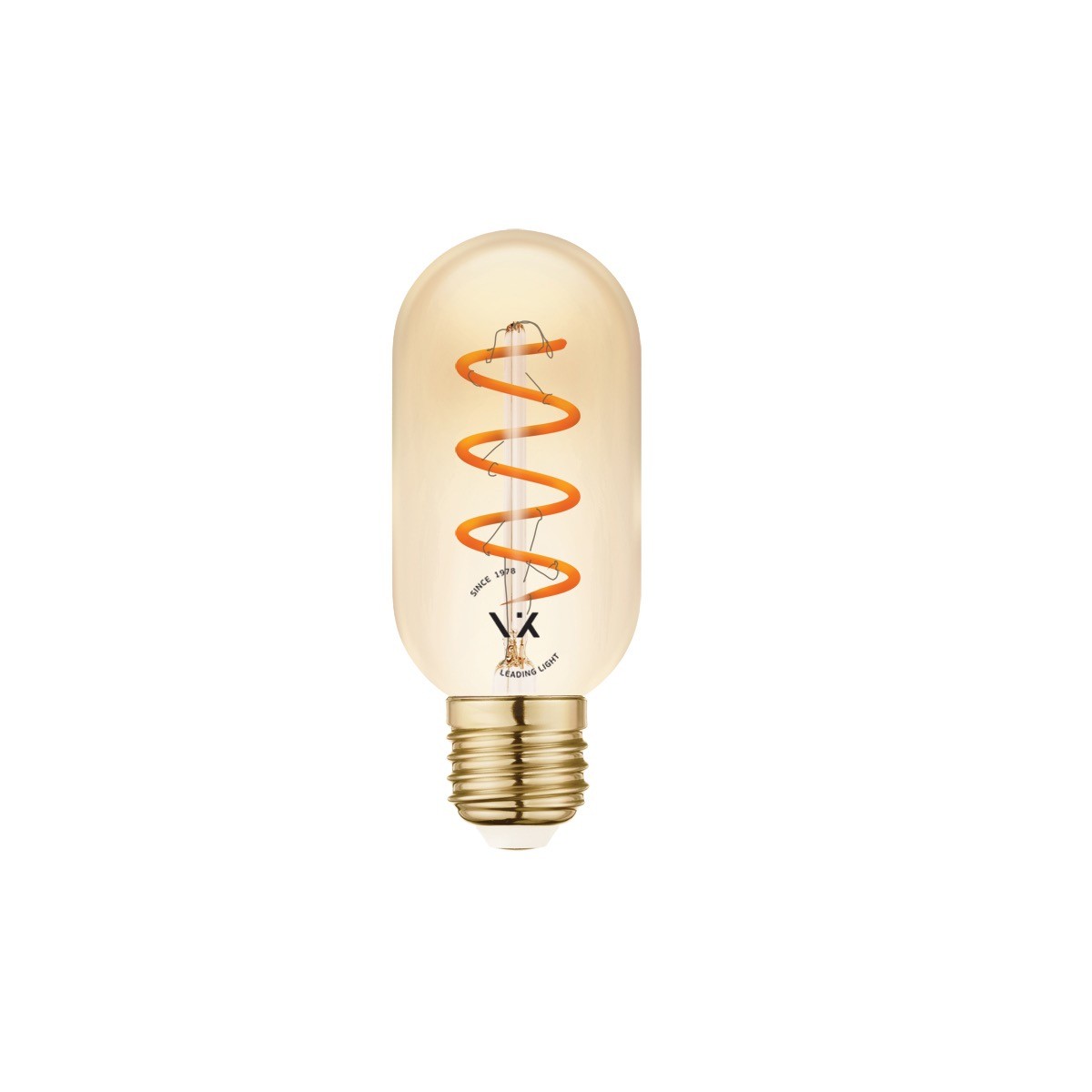 VK Light spiralna žarulja s filamentom, jantar-T45 E27 2200K 4,5W, dimabilna LED žarulja