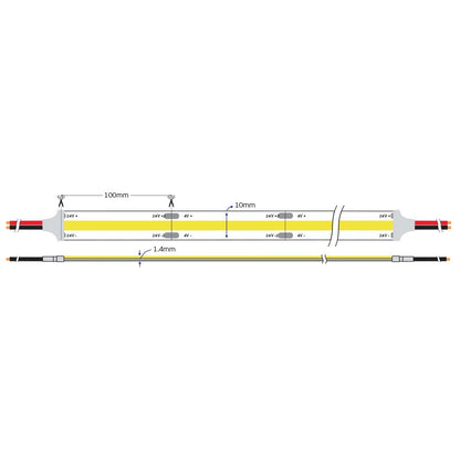 COB LED traka 24V CRI90 IP20 (5m)