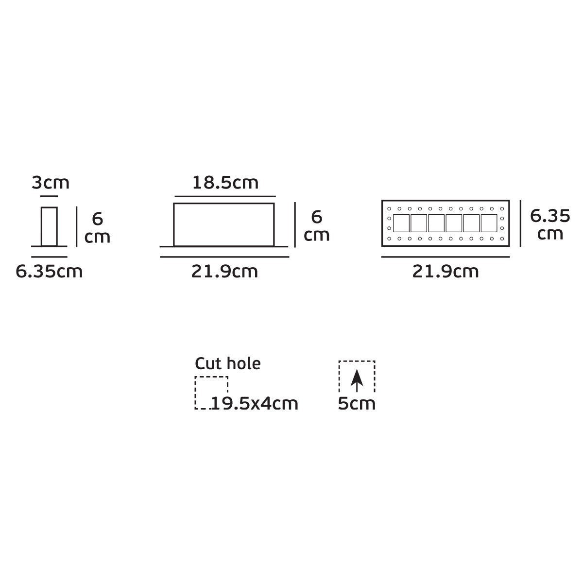 VK Light Bloc Mini Tubus LED podnožno svjetlo s podesivim kutom