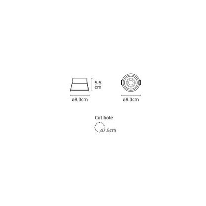 VK Light Celeno LED ugradbena svjetiljka IP65