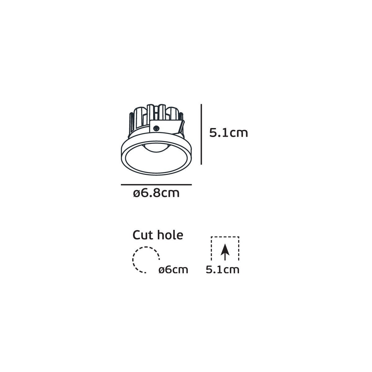 VK Light Poc LED ugradbena svjetiljka IP44