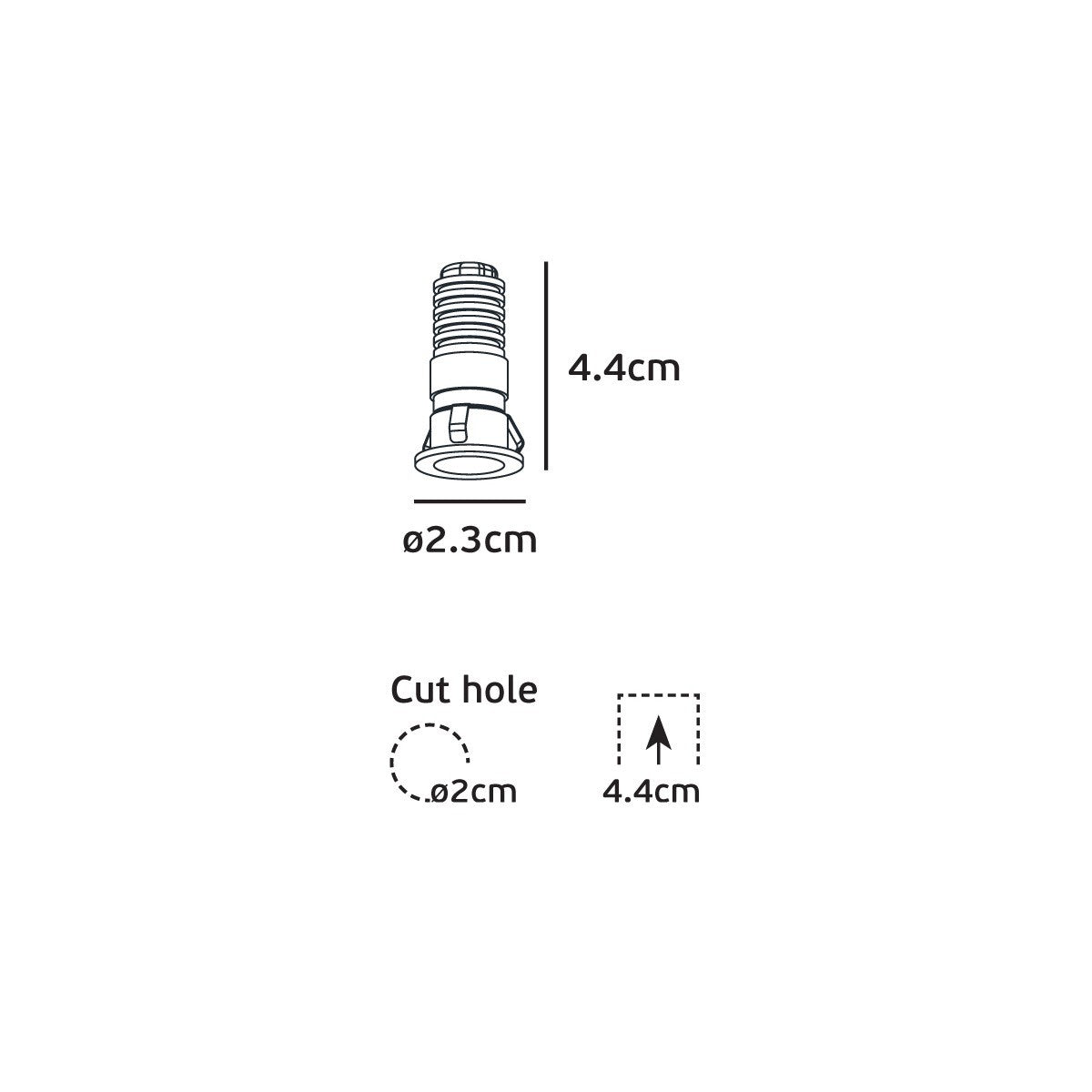 VK Light Smol LED ugradbena minijaturna rasvjetna armatura