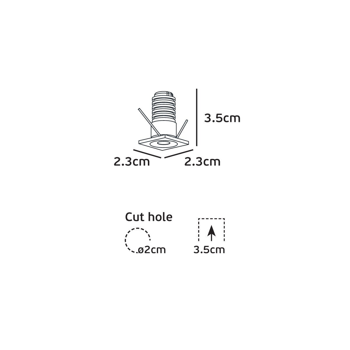 VK Light Smol LED ugradbena minijaturna rasvjetna armatura