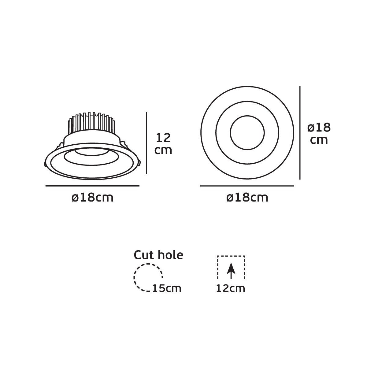 VK Light Uta LED ugradbena svjetiljka IP65