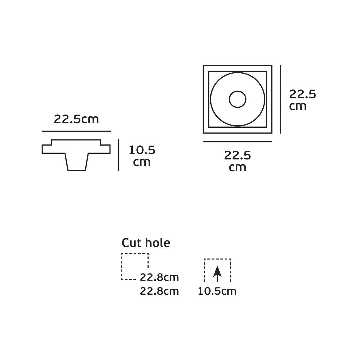 VK Light Downlight Trimless, u gipsu montirani ukopni svjetiljk GU10 s izbočenom cijevi