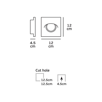 VK Light Downlight – okrugla ugradbena svjetiljka za montažu u strop, GU10