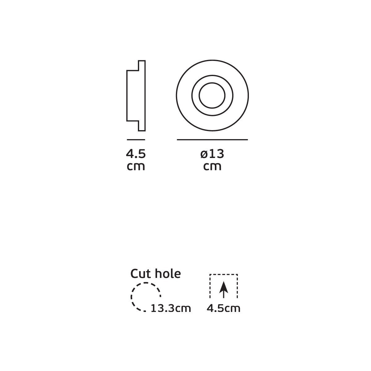 VK Light Downlight – okrugla ugradbena svjetiljka za montažu u strop, GU10