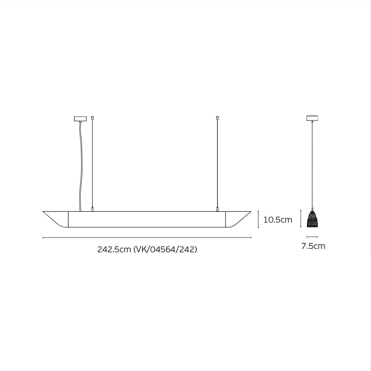 VK Light Mute Slim LED viseća akustična rasvjetna armatura
