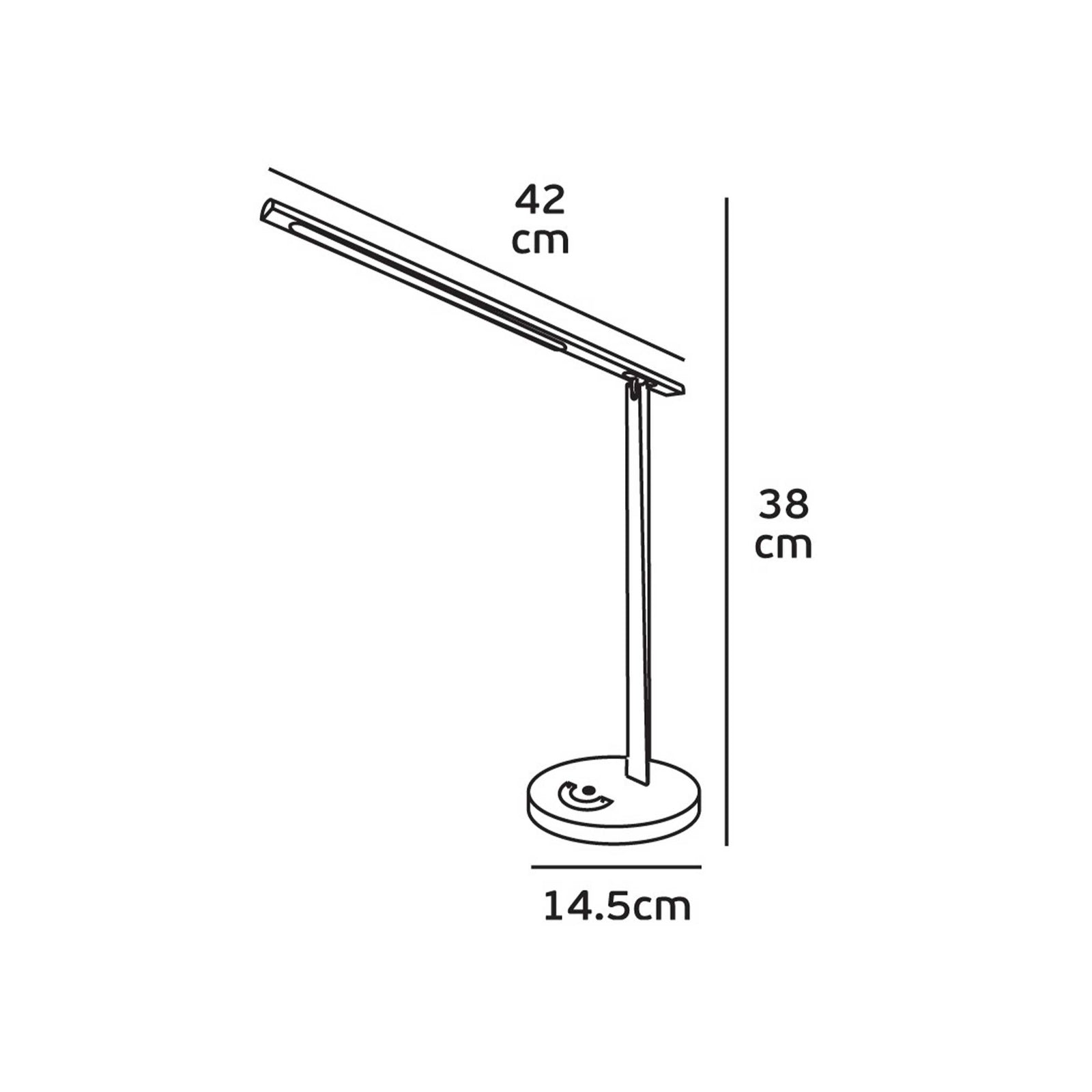 VK Light Nia LED linearna prigušiva stolna lampa 3CCT