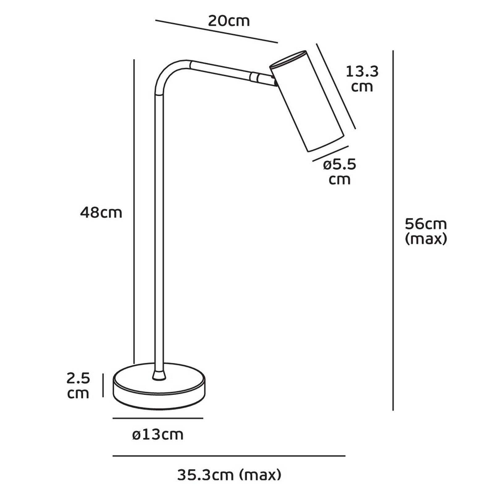 VK Light Sky E27 stolna lampa