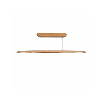 VK Light Woody LED, linearna viseća drvena svjetiljka, zaobljena