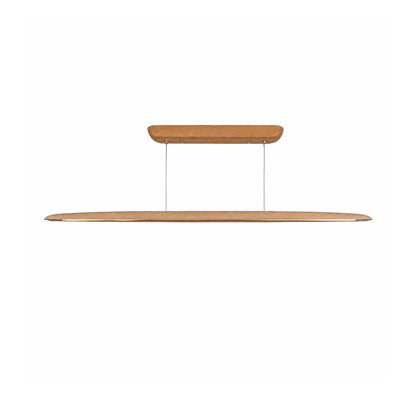 VK Light Woody LED, linearna viseća drvena svjetiljka, zaobljena