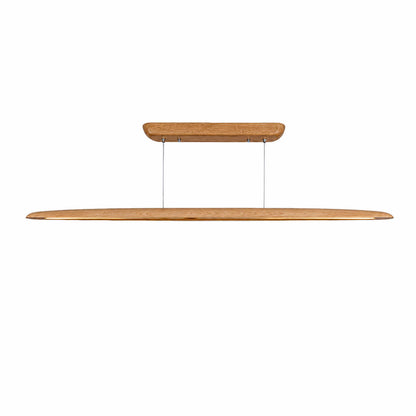 VK Light Woody LED, linearna viseća drvena svjetiljka, zaobljena