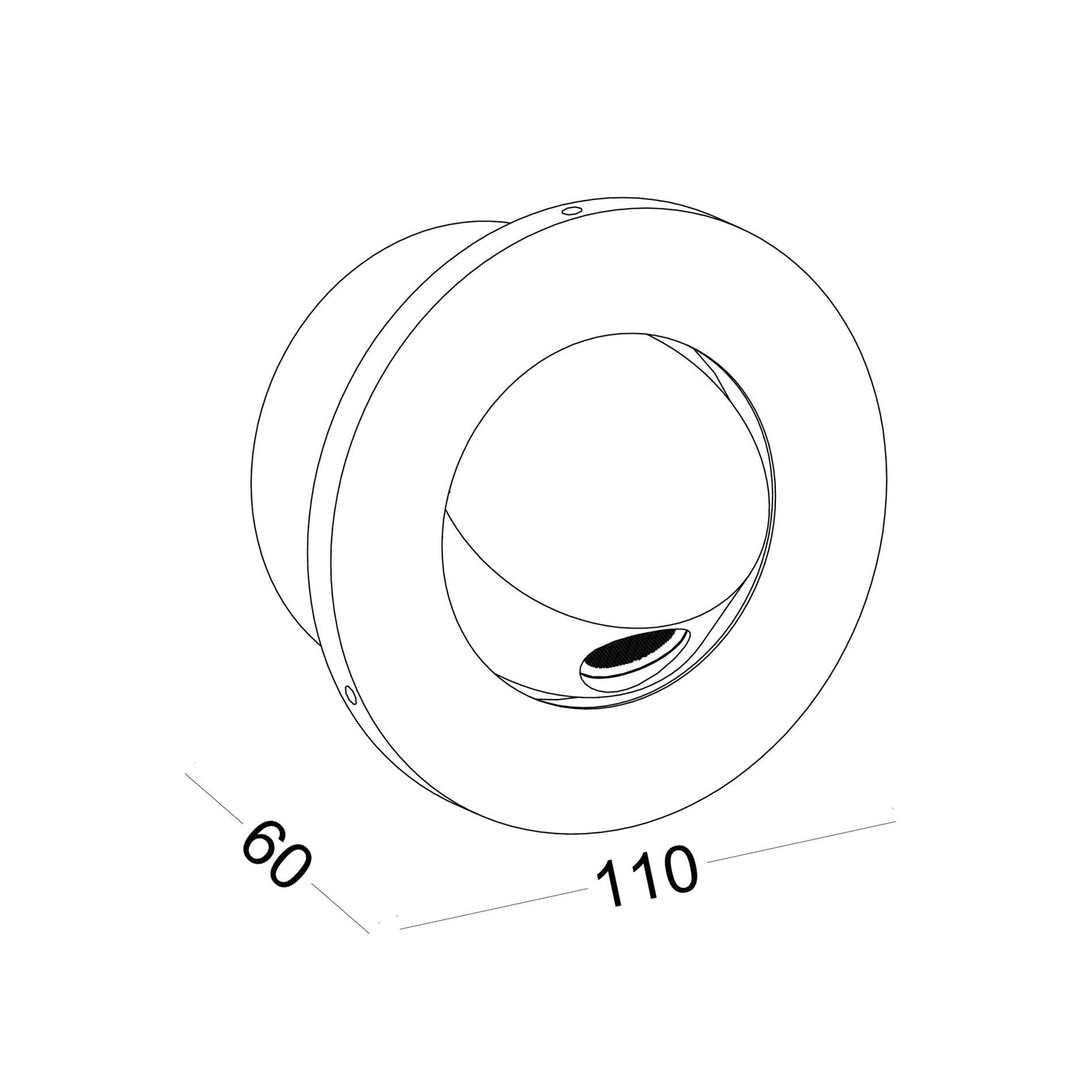 Bedside reading light 2 LED nástěnné zápustné svítidlo