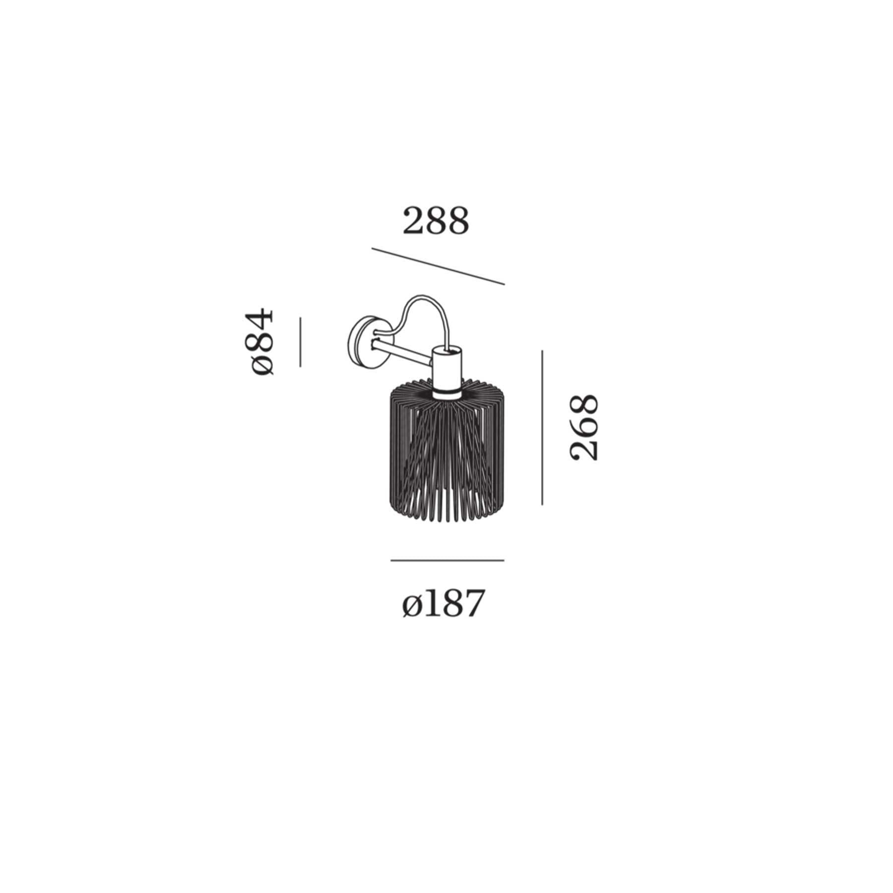 Wever and Ducré Wiro nástěnné svítidlo