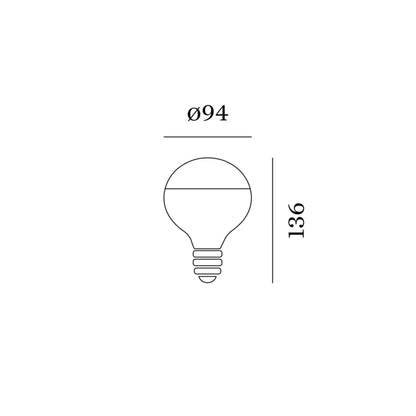 LED žárovka G95 E27 2700K 5.6W Zlatá