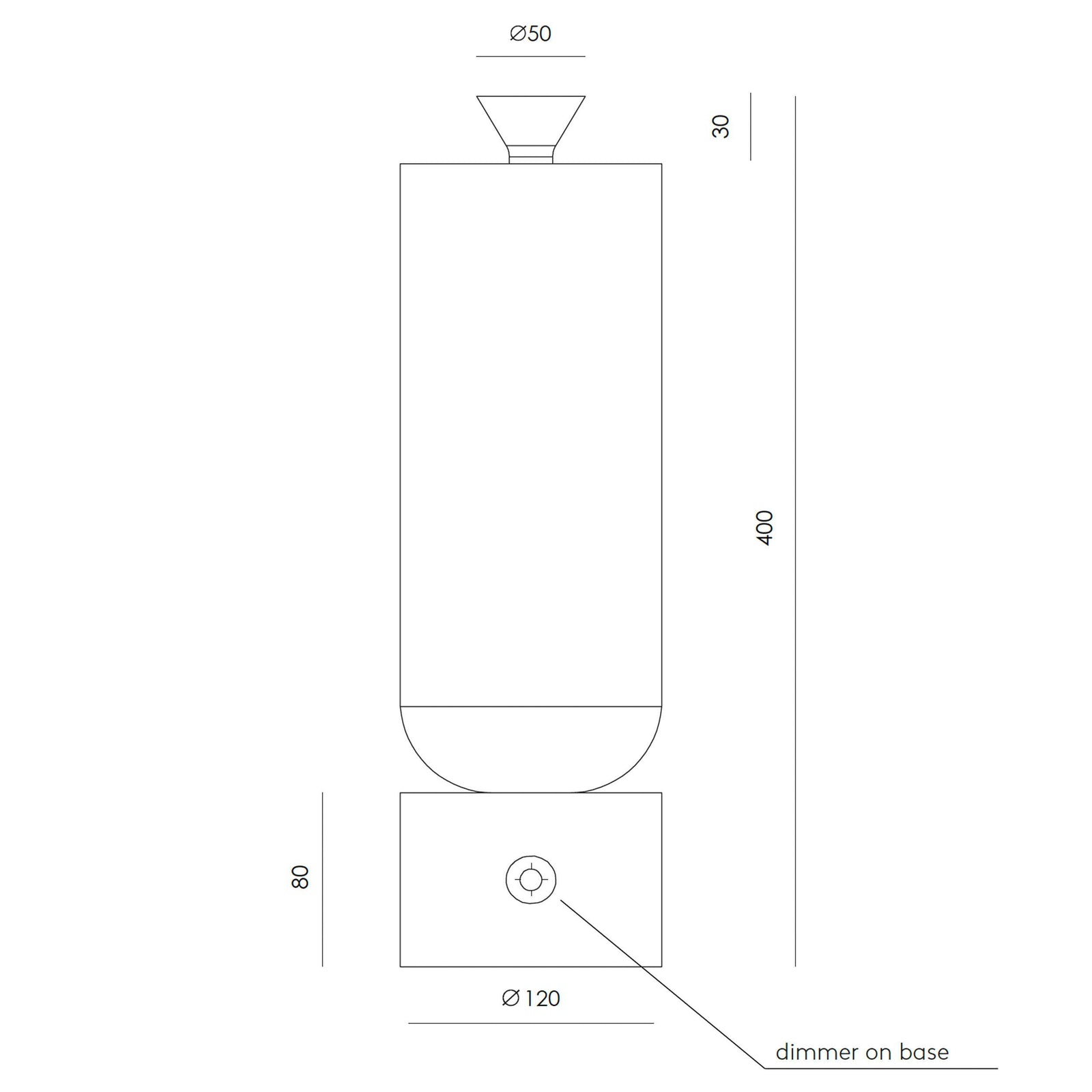 Aromas stona lampa Gamb E27