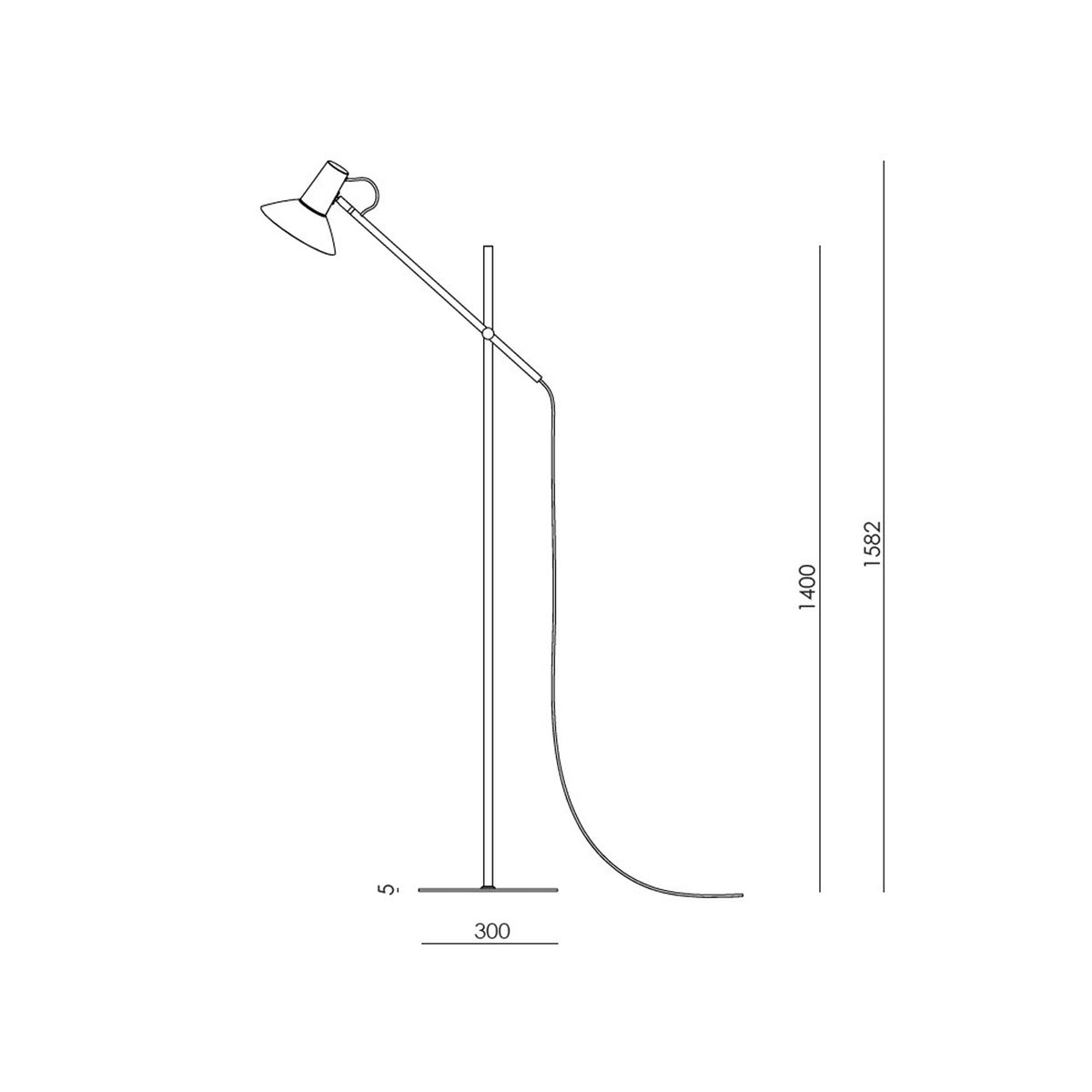 Aromas Hudo E27 podna lampa