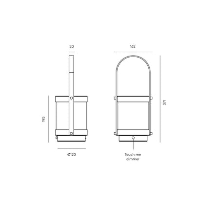 Aromas Bally LED přenosné stolní svítidlo