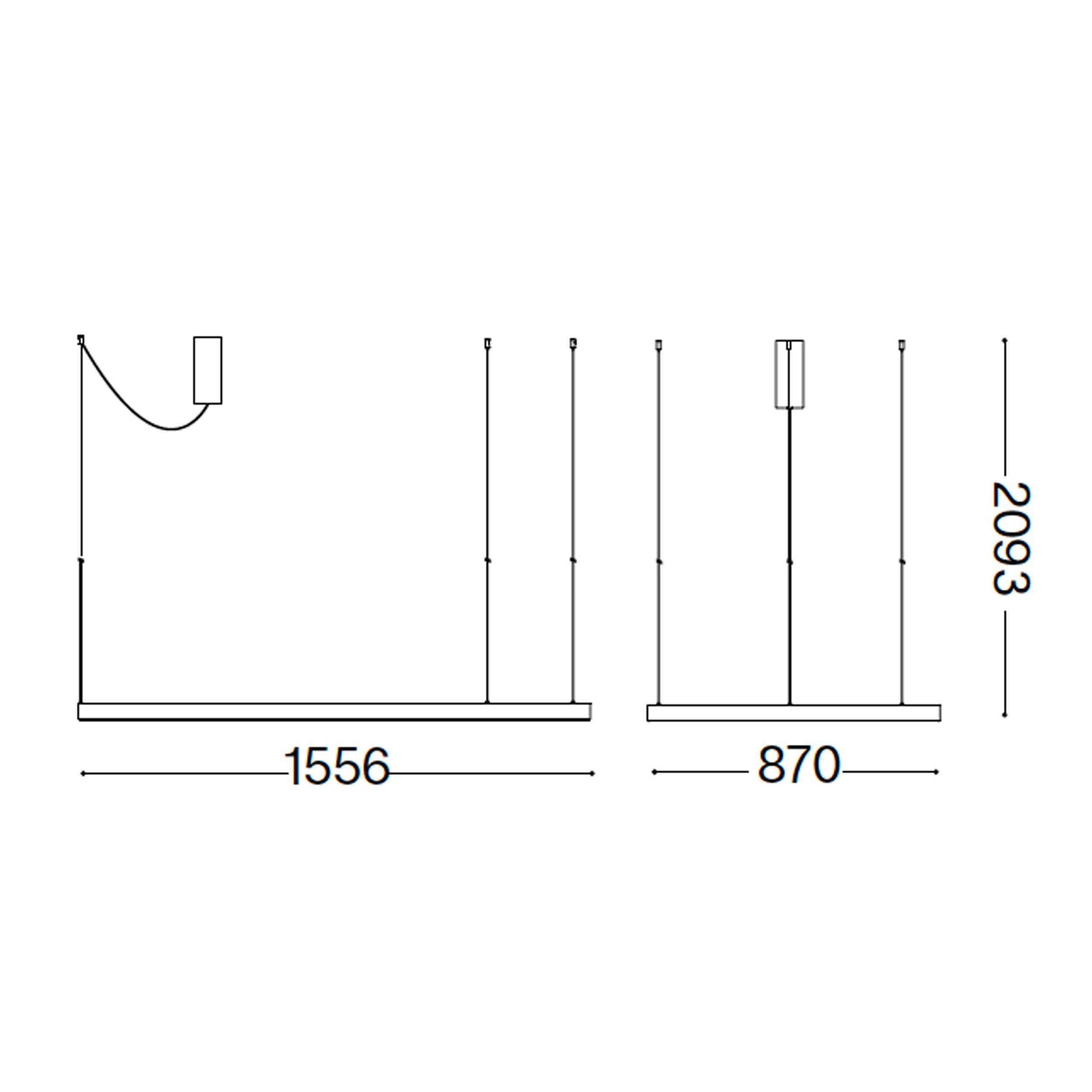 LED viseća svjetiljka Ideal Lux Waves