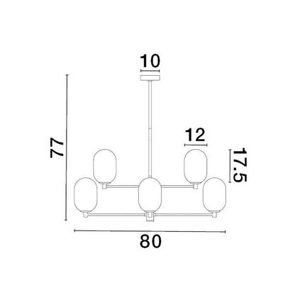 Nova Luce Balor G9 skleněný závěsný lustr