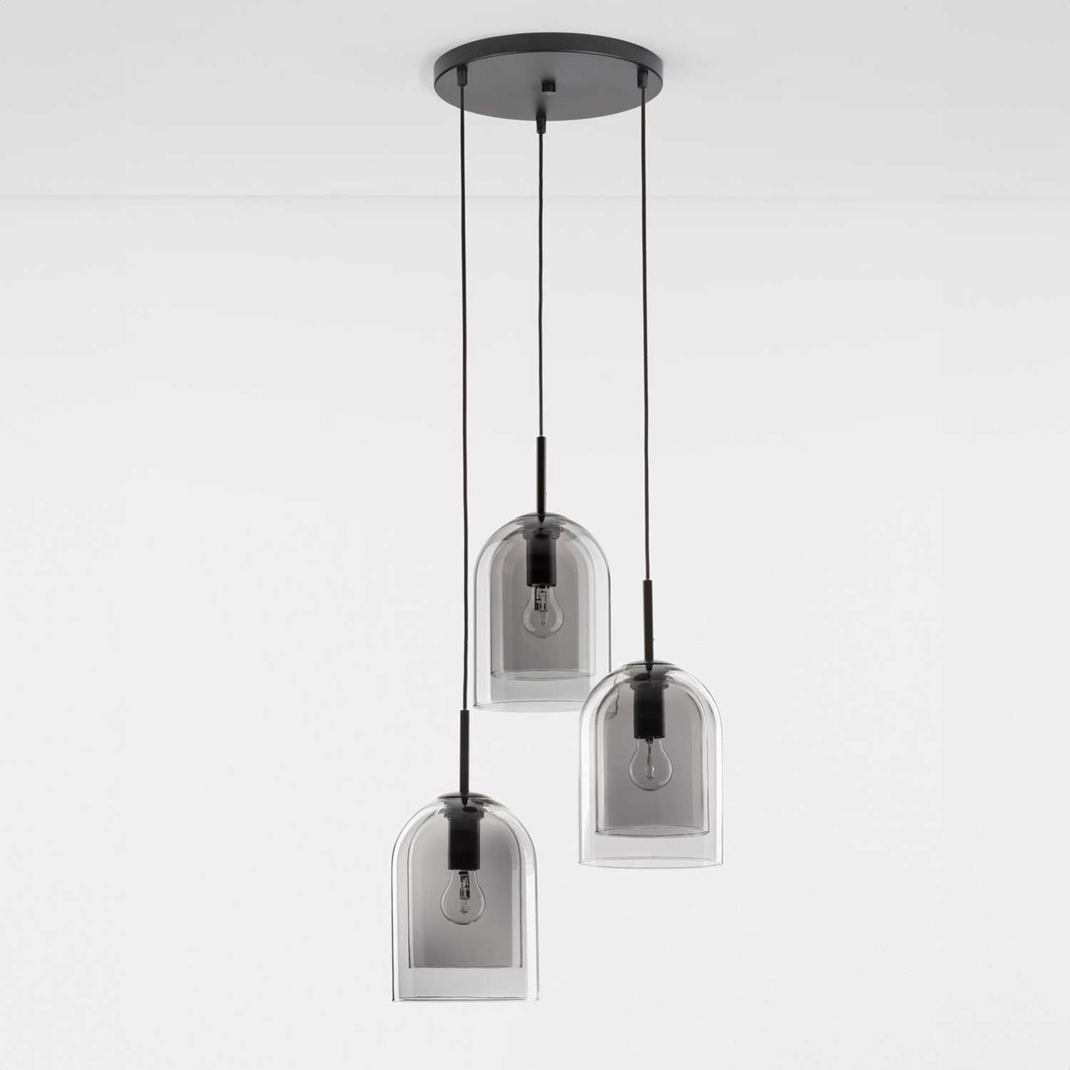 Nova Luce Velor trio E27 skleněné závěsné svítidlo