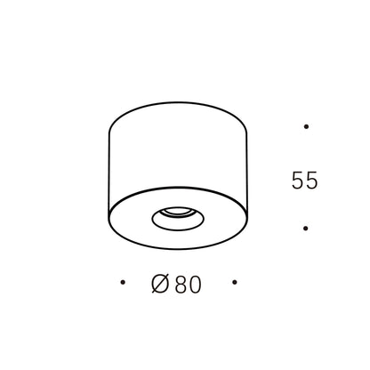 Pebble LED přisazené kovové svítidlo Ra>90 antiglare