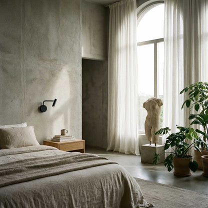 Reading arm LED wall light