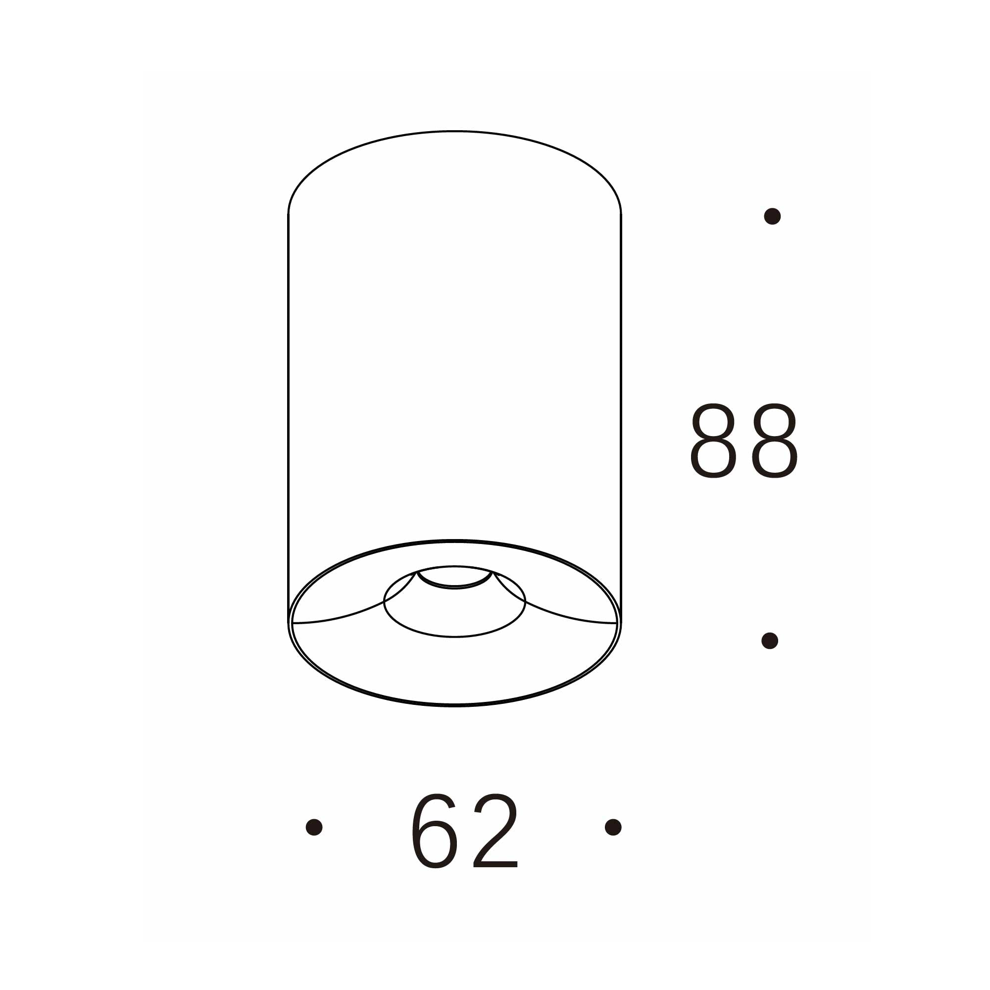 Vellum LED přisazené kovové svítidlo Ra>90 antiglare