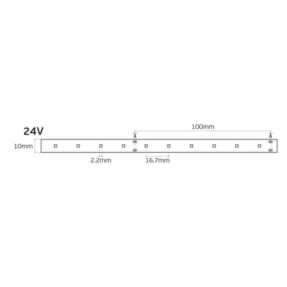 24V LED traka, CRI90, IP20, 4000K (5 m)