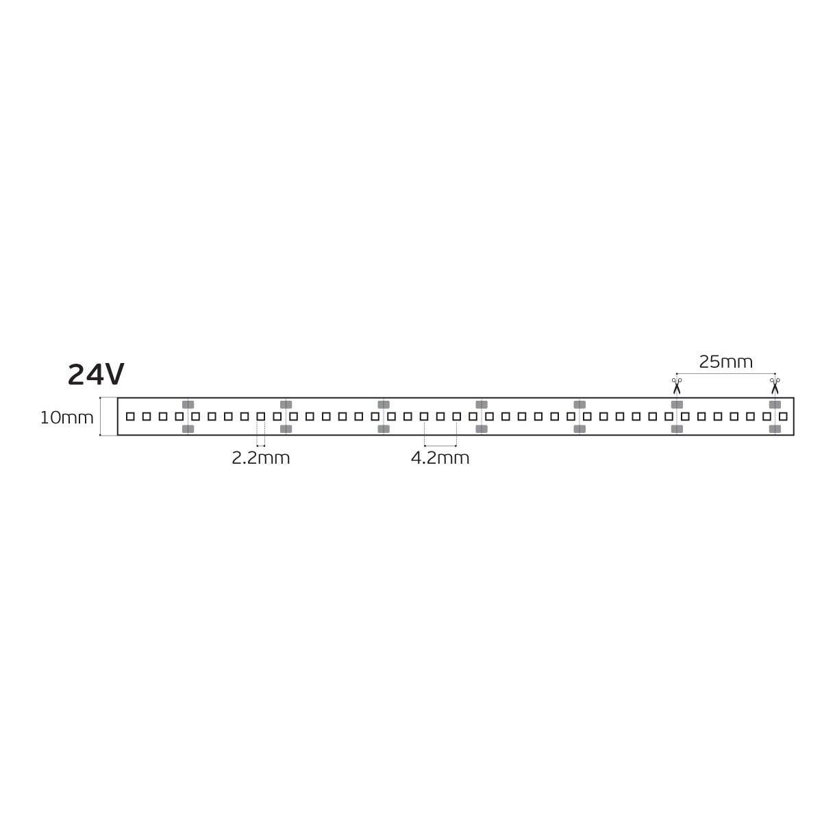 24V LED traka, CRI90, IP20, 4000K (5 m)