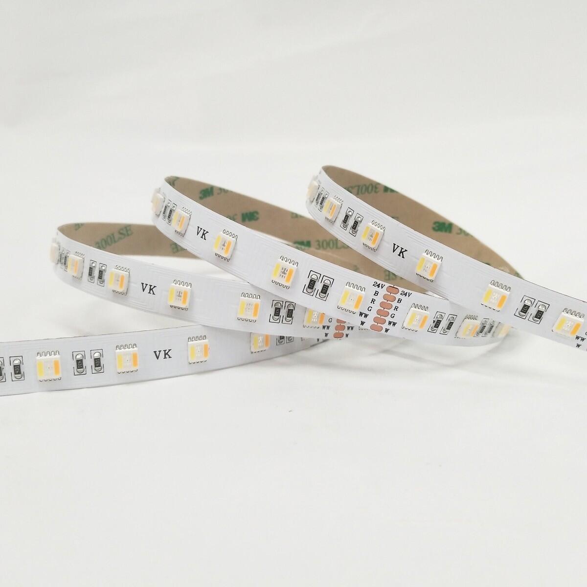 RGB+CCT LED traka 24V 18W/m CRI90 IP20 2400K–6000K (5m)