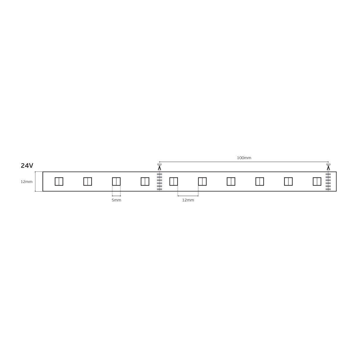 RGB+CCT LED traka 24V 18W/m CRI90 IP20 2400K–6000K (5m)