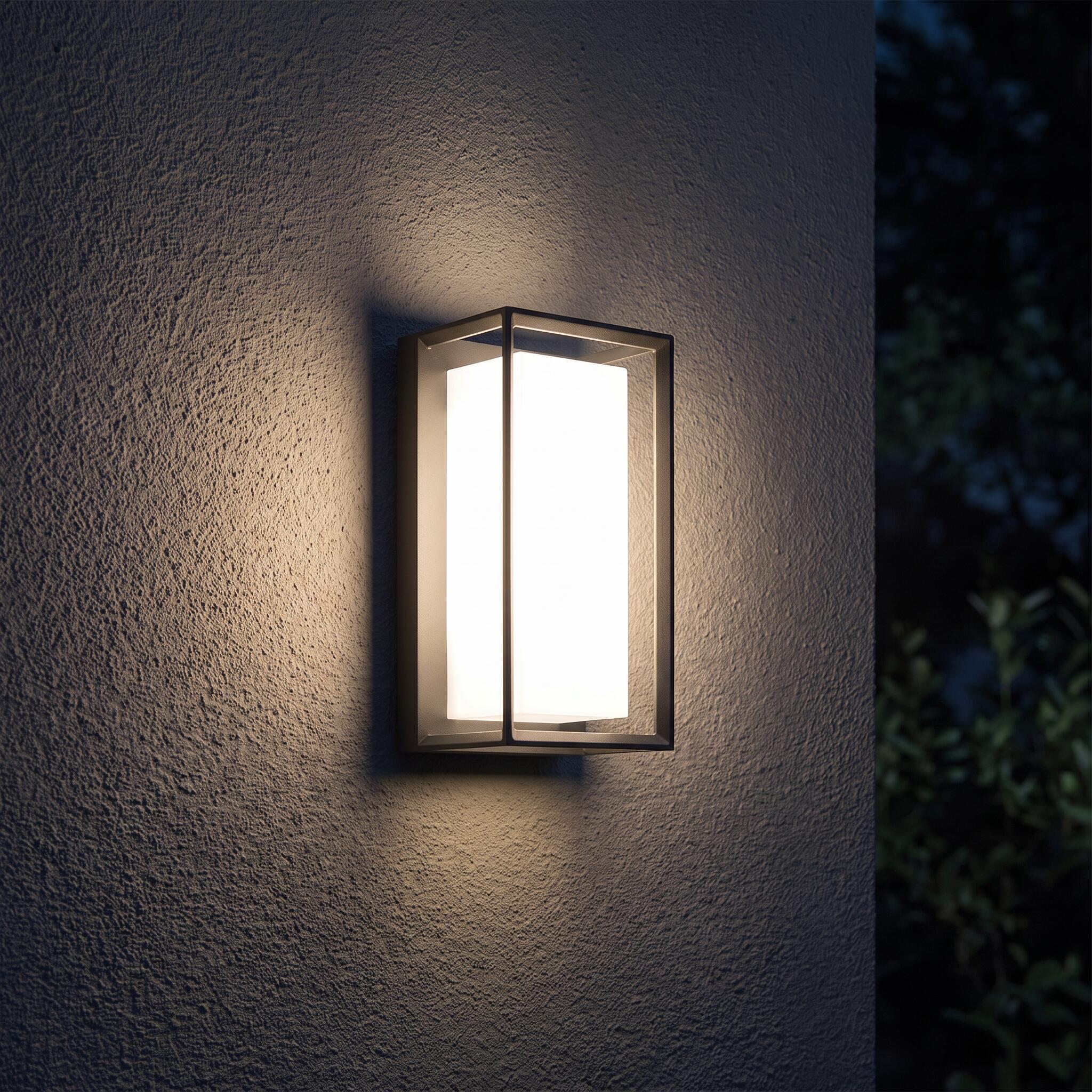 VK Light Neon LED zidna svjetiljka, IP65, pravokutna