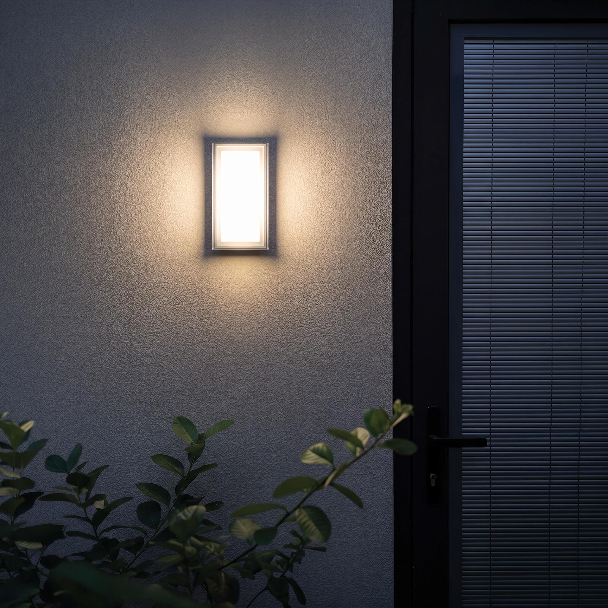 VK Light Neon LED zidna svjetiljka, IP65, pravokutna