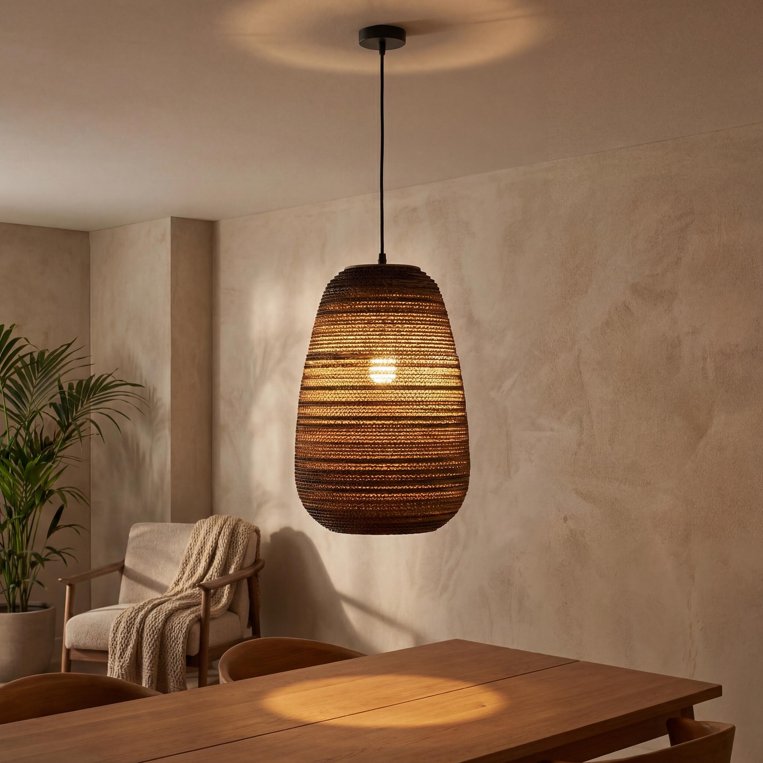 VK Light Noem E27 ovalna papirnata viseća lampa