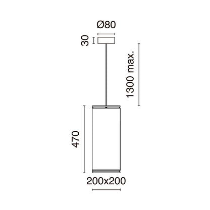 Exo Akiro S E27 závěsné svítidlo