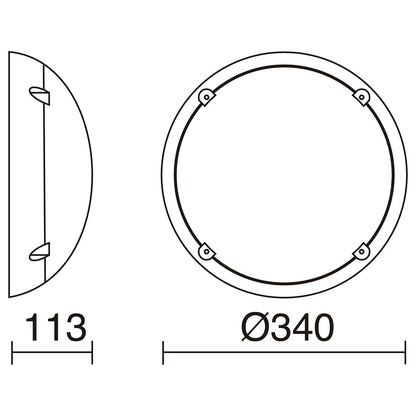 Cristher Alba E27 přisazené svítidlo bílé