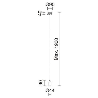 Exo Atu style E27 závěsné svítidlo chromové