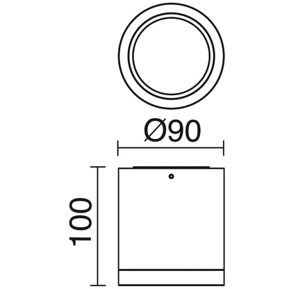 Indeluz Buis LED stropní svítidlo šedé