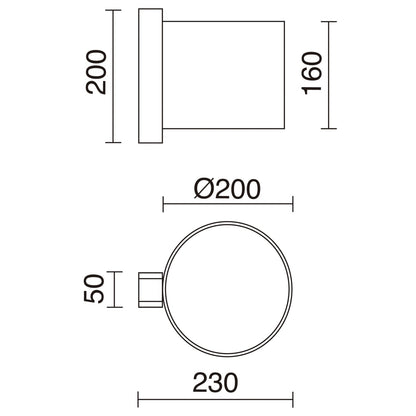 Exo Compact W E27 nástěnné svítidlo béžové
