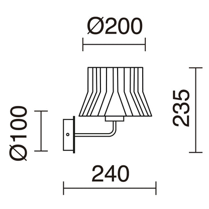 Exo Cora W E27 nástěnné svítidlo bílé