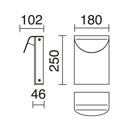 Cristher Dion LED sloupkové svítidlo Nero