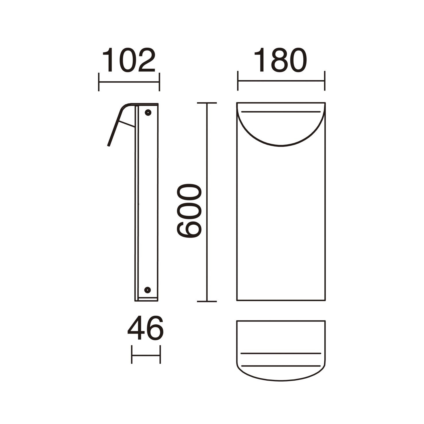 Cristher Dion LED sloupkové svítidlo Nero