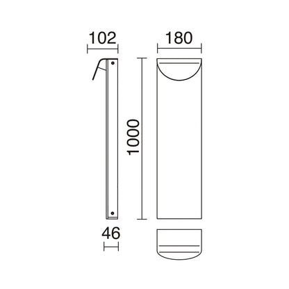 Cristher Dion LED sloupkové svítidlo Satin