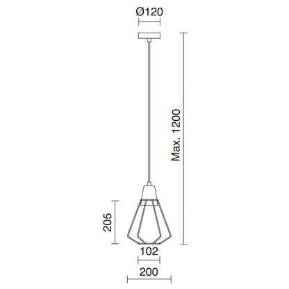 Exo Elga E27 závěsné svítidlo